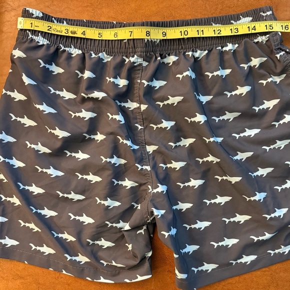 Men's Shark Print Swim Shorts - Blue Size Medium - Picture 5 of 6